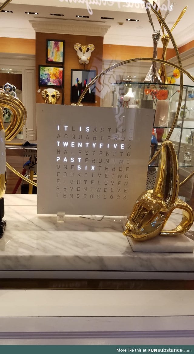 This clock writes out the time