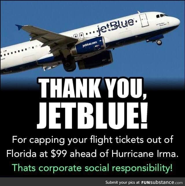 Good guy Jet Blue