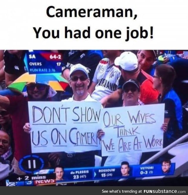 Cameraman that knows his job!