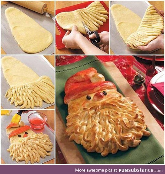 Awesome santa bread