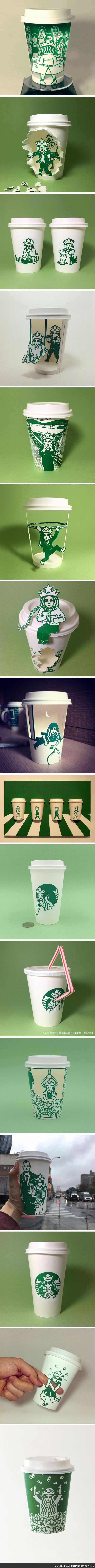 Artist reveals the mysterious hidden life of starbucks' mermaid