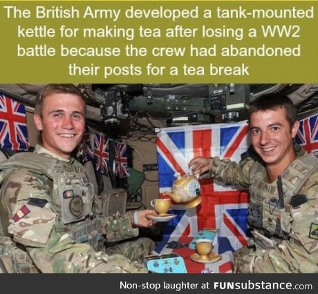 British bring their tea to war