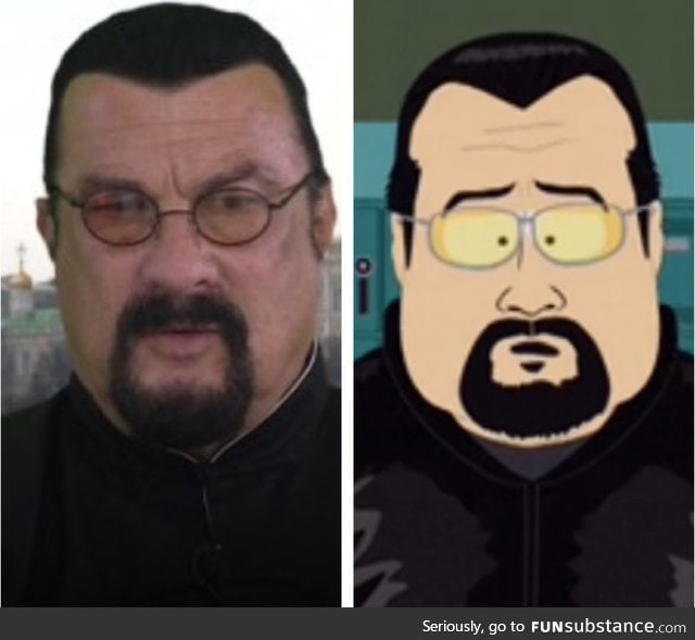 Steven Seagal is actually becoming his South Park caricature