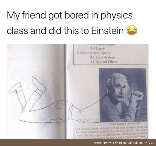 How dare you defile Einstein