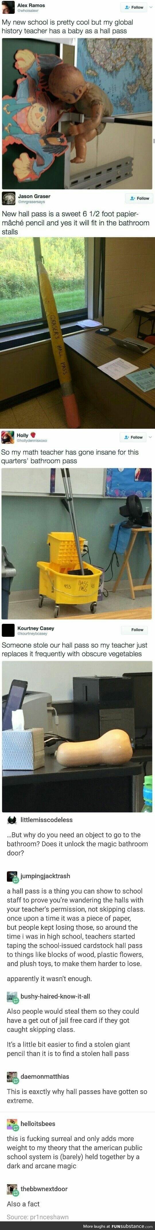 Hall passes