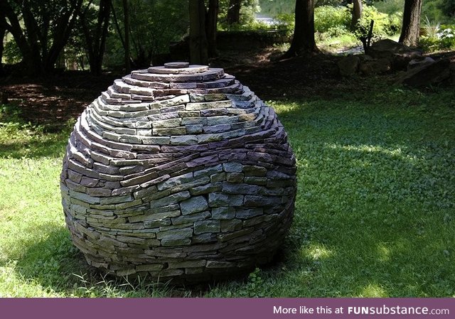 Stacked stone sphere