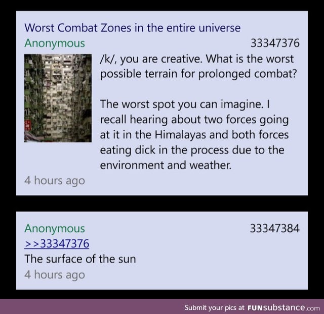 /k/ommando on combat zones