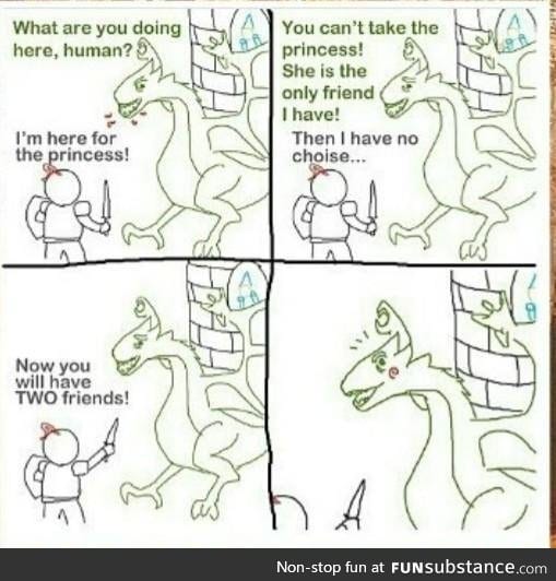 Heck, I'd be friend with a talking dragon