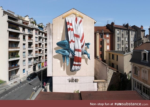 A mural in France