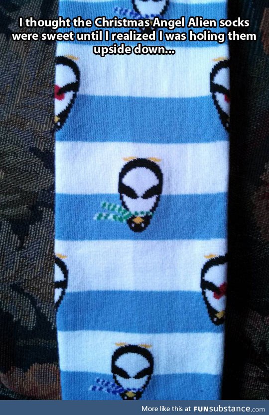 Confusing alien socks