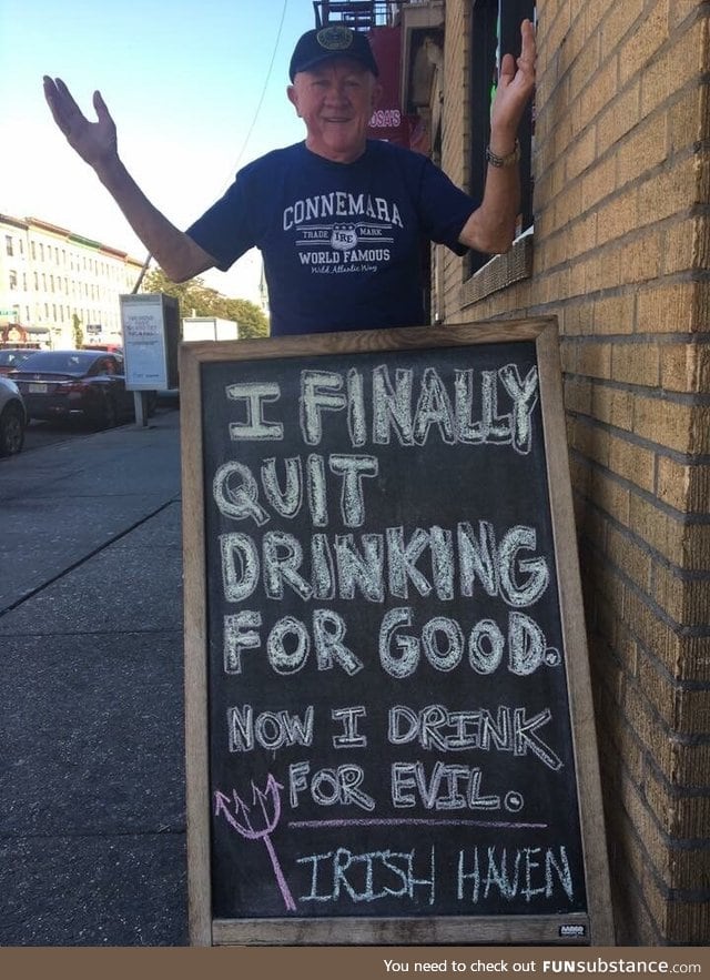 Outside a pub