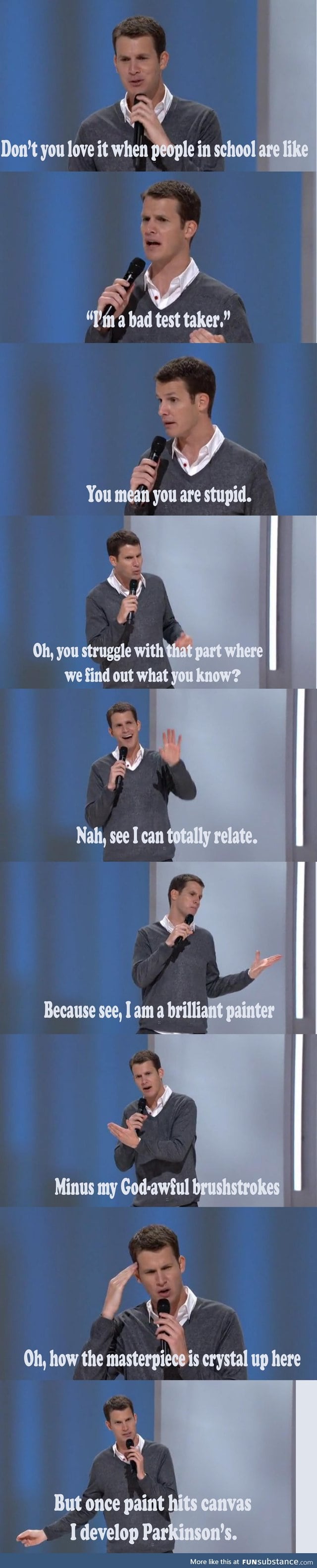 Daniel Tosh on taking tests