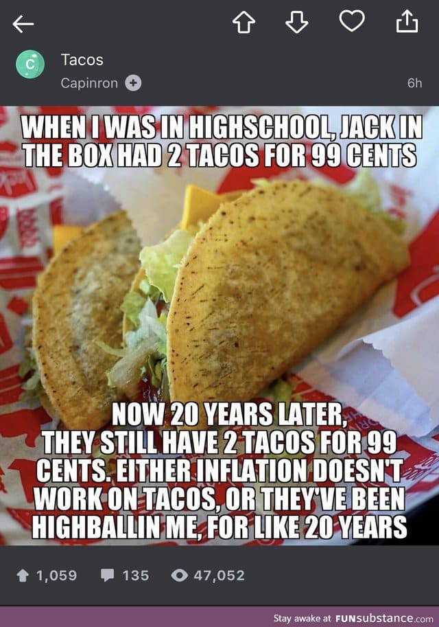 Tacos defy the law of economics