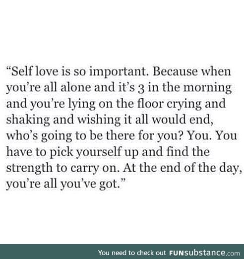 In the end, we're all alone and no one is coming to save you.