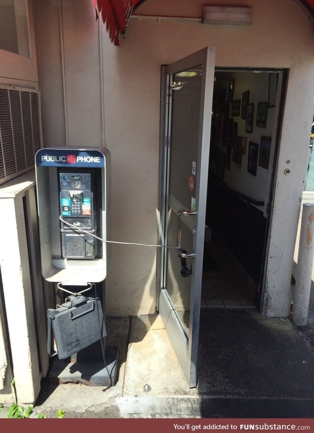 Proper use of a pay phone in 2014