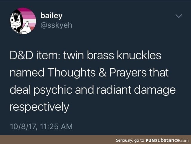 Thoughts and prayers