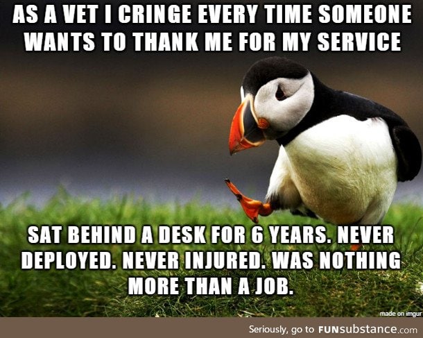 I don't look forward to Veteran's Day