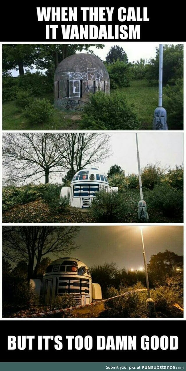 Old bunker in the center of Prague.. Happened over night