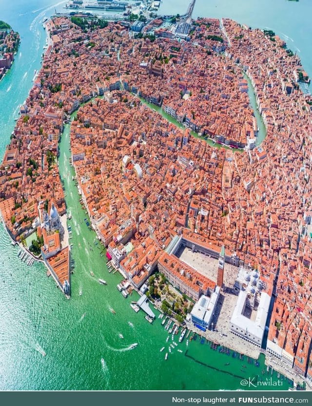 Aerial view of Venice, Italy