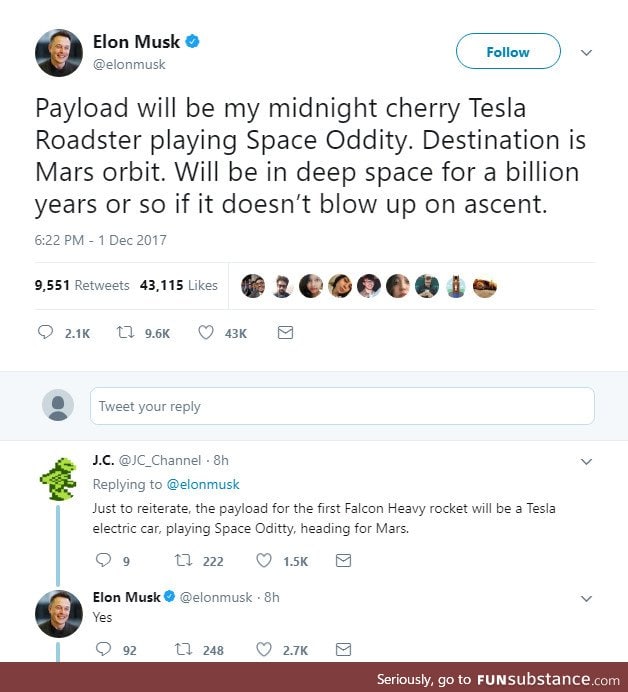 Ol Musky at it again