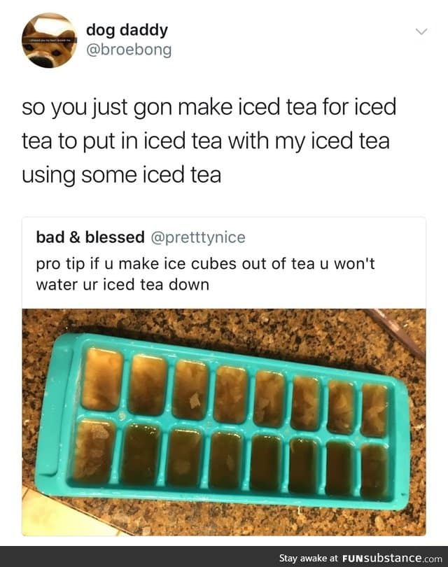 Iced tea in ice tea