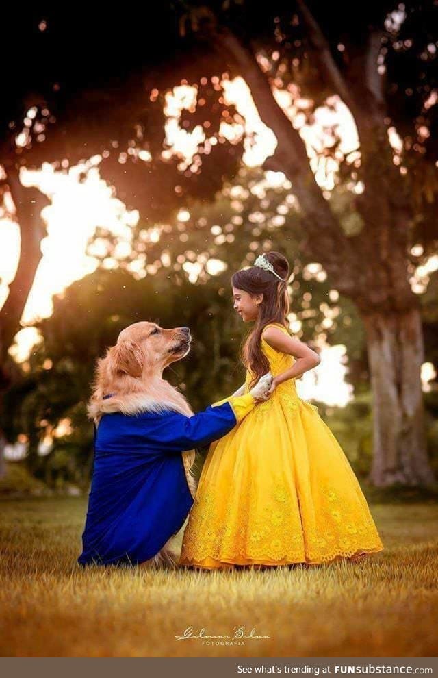 Beauty and the beast ft. Doggo and daughter