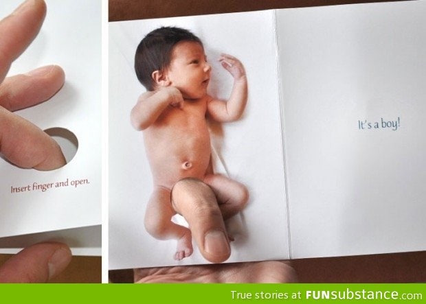 Birth announcement card