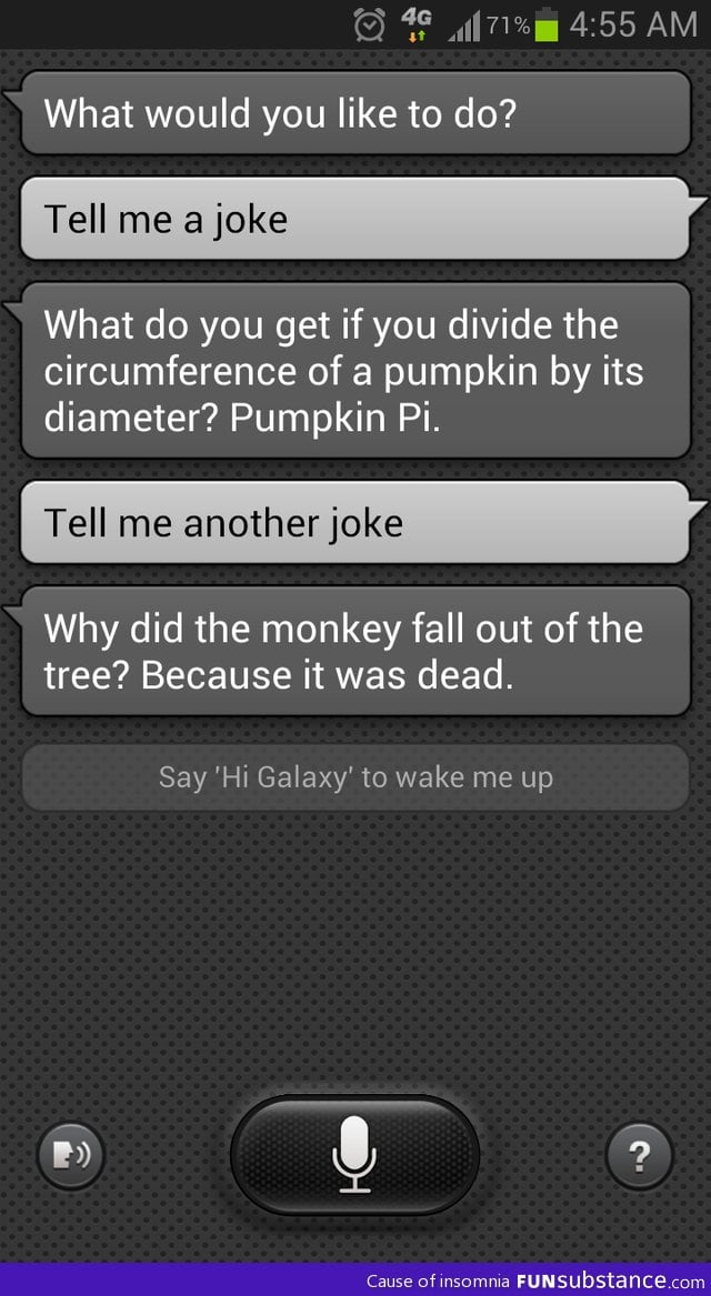 Galaxy S3 telling some jokes