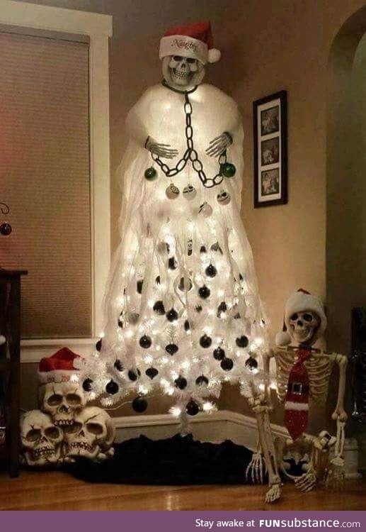 When you're to lazy to decorate for both Christmas and Halloween