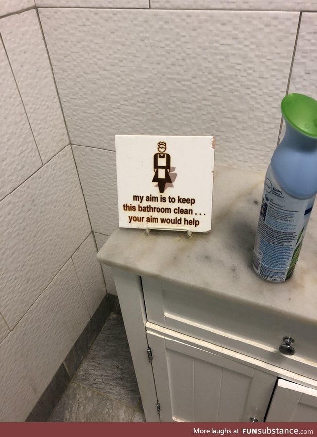 In the guys bathroom