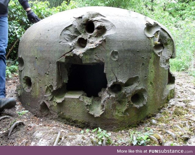 WWII machine gun bunker in France