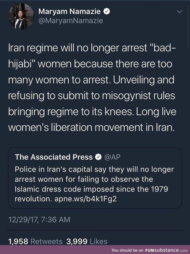 Police in Iran unable to arrest women breaking hijab dress code