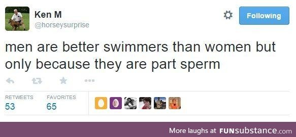 Ken M on men swimming