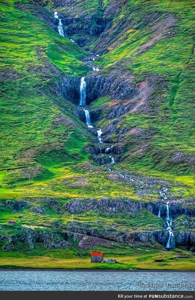 This house in a fjord, Iceland