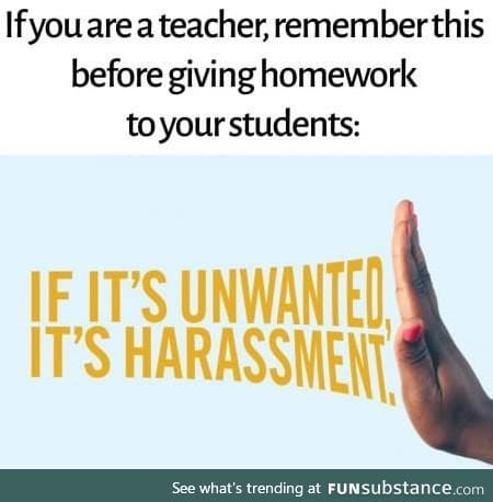 A warning to the teachers