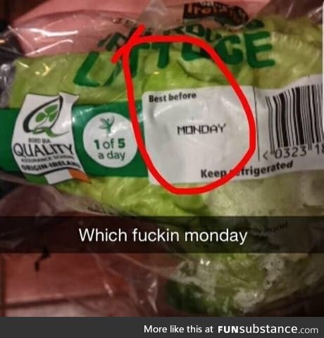 I hope it's next Monday