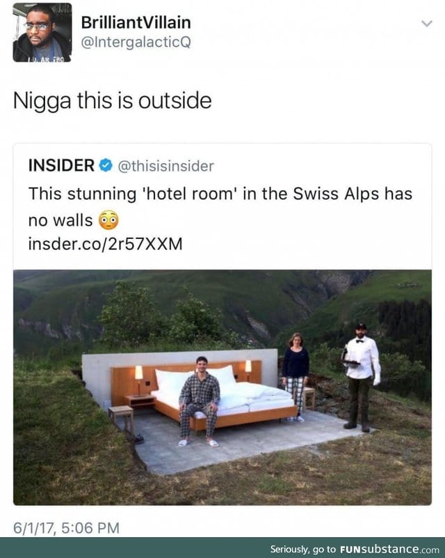 A hotel with no walls