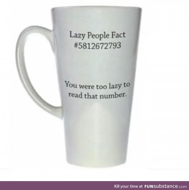 Lazy people fact