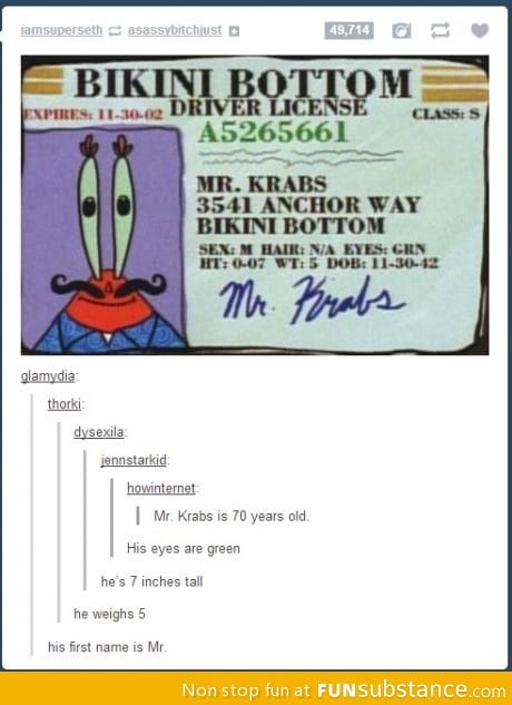 Mr. Krabs facts