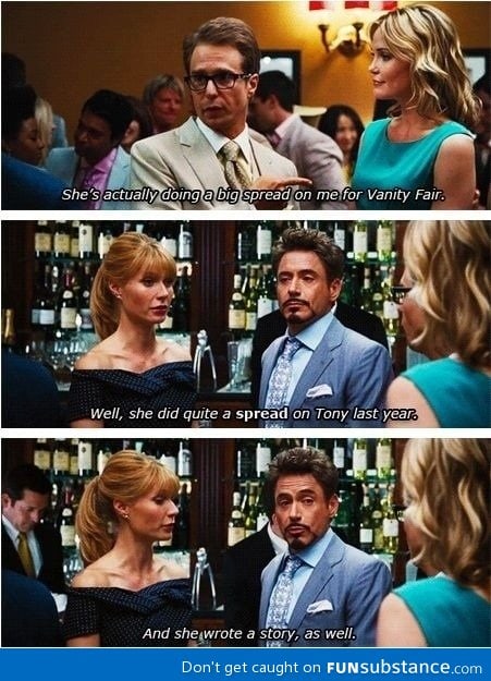 Tony stark: Master of the one liner