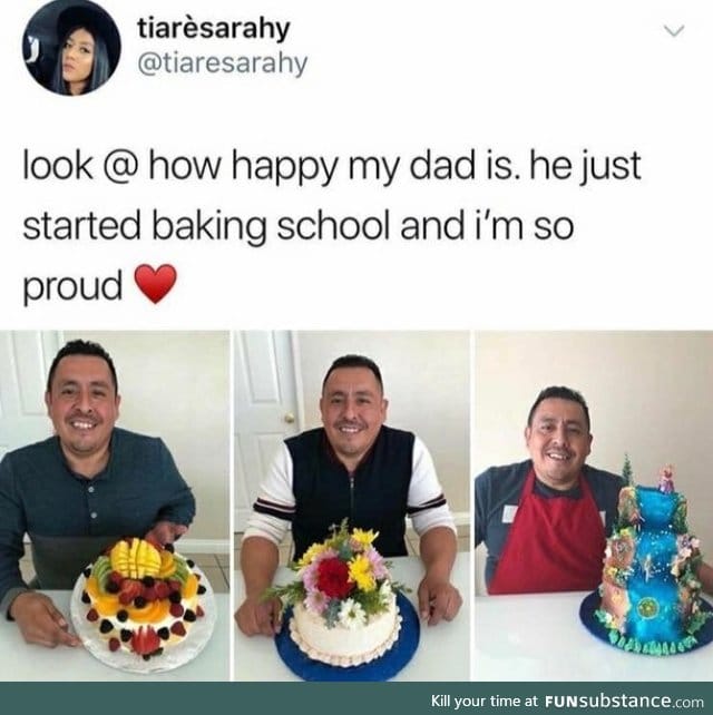 Happy baker dad