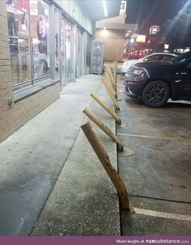 Parking in front of a liquor store