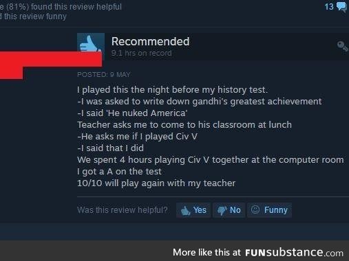 And then the test clapped