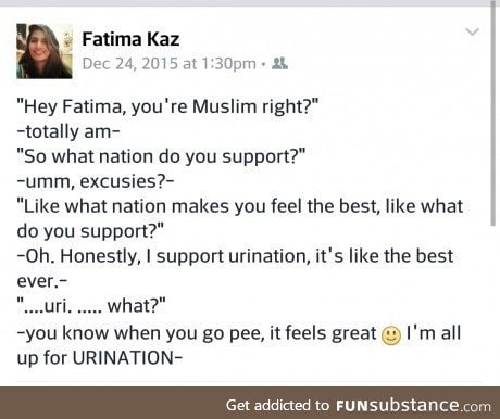 Urination! Something almost everyone should support