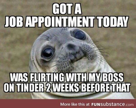 She is 10 years older. Felt awkward as f**k