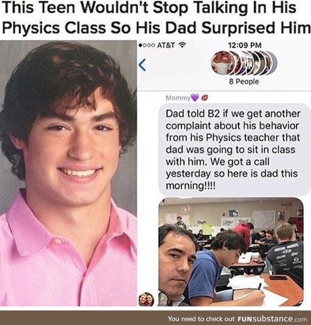 His dad is savage