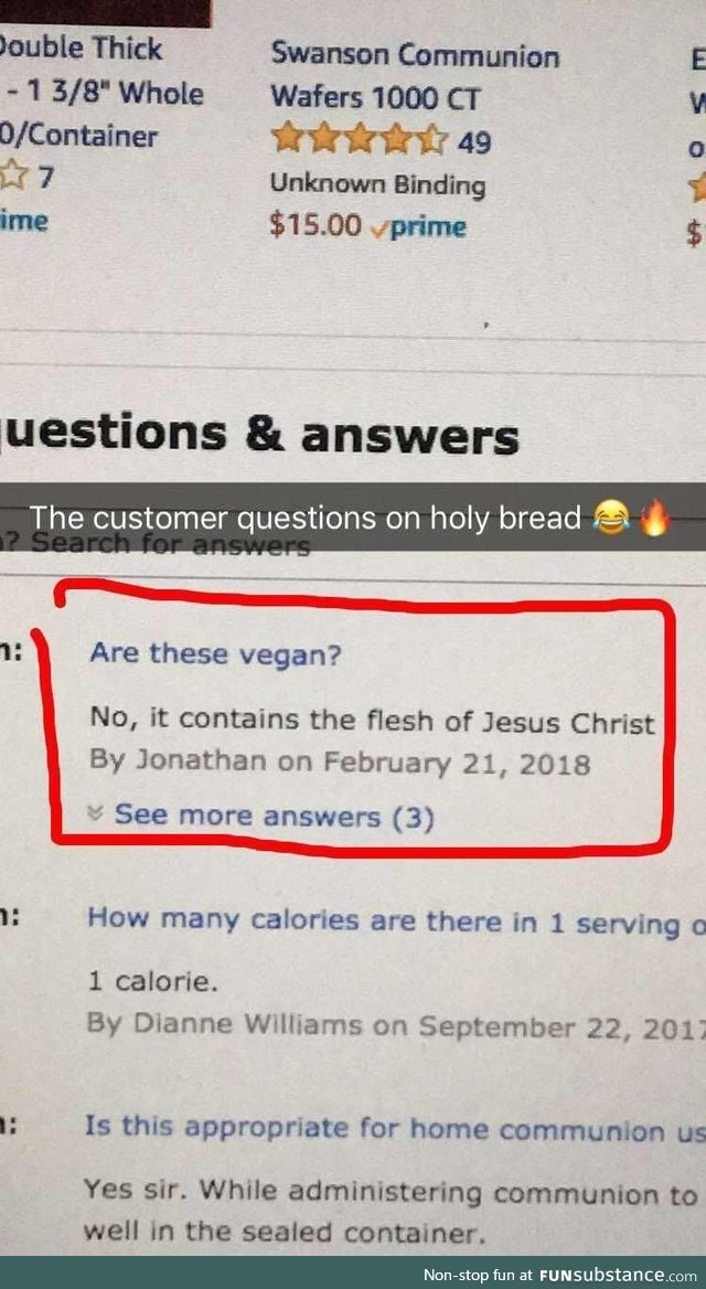 Buying holy bread from Amazon