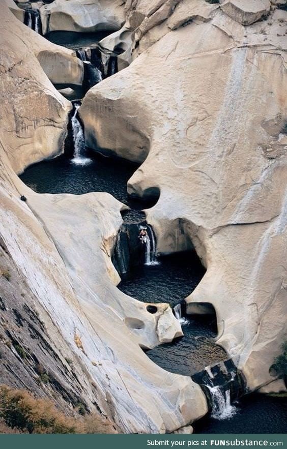 Seven tea cups waterfalls patagonia chile