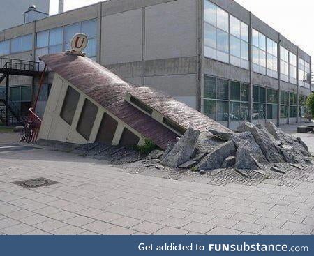 This subway entrance in Frankfurt