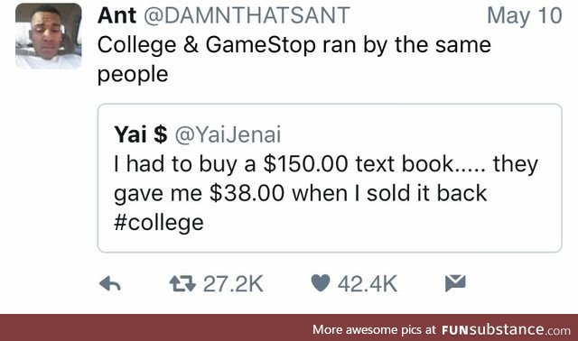 My college is a Gamestop franchise